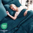 thumbnail image 3 of Queen Comforter Set, Grey 7 Pieces Bed in a Bag All Season Bedding, with Stitch Quilted Comforter Flat Sheet Fitted Sheet Pillowcases, 3 of 9