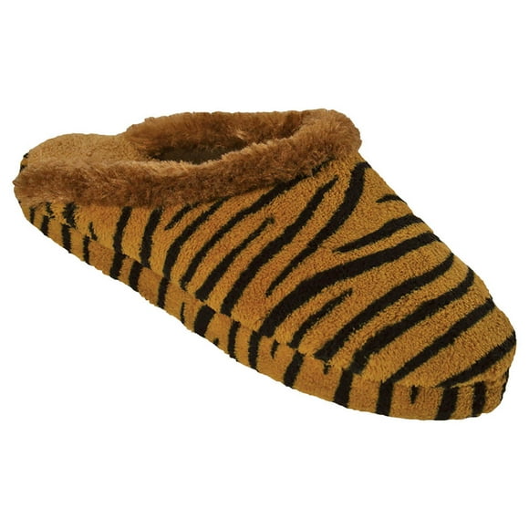 Women's Foam Slide Scuffs Tiger Size 5-6
