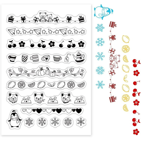 Lace Penguin Dog Clear Stamps Transparent Silicone Stamp for Card Making Decoration and DIY Scrapbooking diy Other Animal