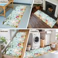 thumbnail image 5 of Easter 2'x6' Runner Rugs for Hallway Kitchen Bedside Non Slip Washable, Spring Watercolor Eggs Tulip Wooden Grain Teal Entryway Rug Runners with Rubber Backing, Long Carpet Runner for Laundry Room, 5 of 8