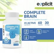 CompleteBrain Nootropic and Wild Fish Oil Omega 3 Enhanced Neuro Performance Combo Stack - Improves Memory, Mood, Focus, Clarity and Creativity