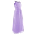 thumbnail image 2 of MSemis Kids Girls Wedding Dress Bridesmaid Party Flower Formal Long Dress Lavender 10, 2 of 6