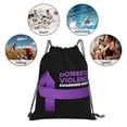 thumbnail image 5 of Domestic Violence Awareness Month Purple Ribbon Drawstring Backpack Sackpack String Bag Cinch Waterproof Bags for Gym Sports Yoga Travel Beach Swimming shopping, 5 of 7