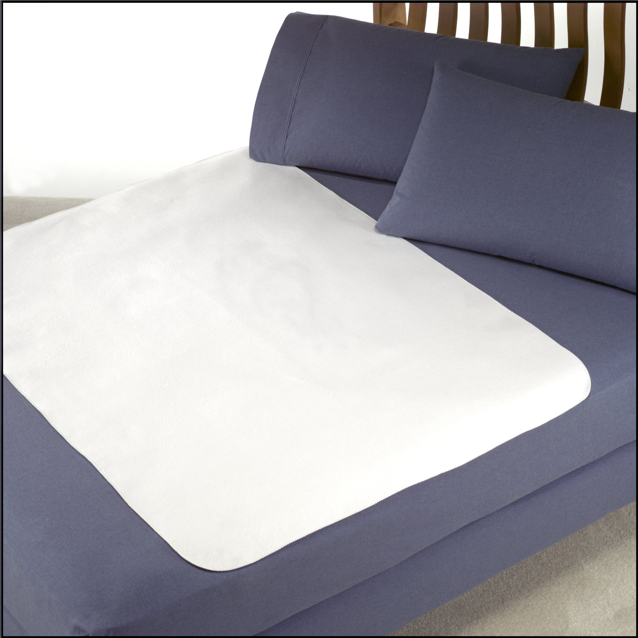 (2 pack) Mainstays Absorbent  Mattress Underpad, One Size, White- Waterproof, Soft Top