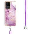 thumbnail image 3 of Galaxy S20 Ultra Case, Allytech Luxury Marble Pattern Rubber Flexible TPU Drop Protection Anti-scratch Lanyard Back Cover for Girls Women Case for Samsung Galaxy S20 Ultra, Lightpurple, 3 of 4