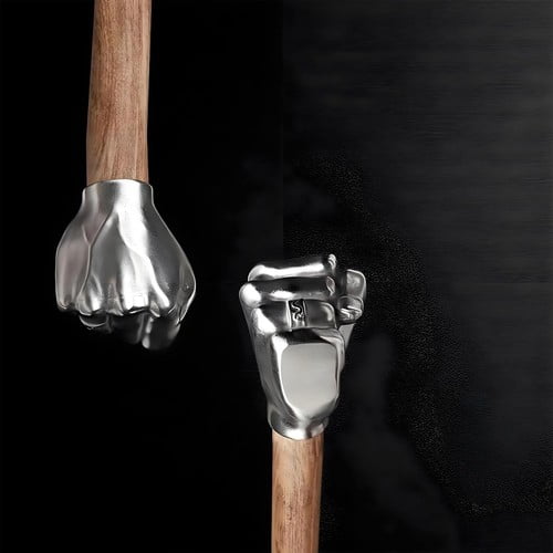 Colourtree Hand Hammer, Stainless Steel Hardened Fist Hammer, Multifunctional One Piece Fist Sinker with Wooden Handle, Functional Tool for Construction, Gardening, Household Use (Fist Head)