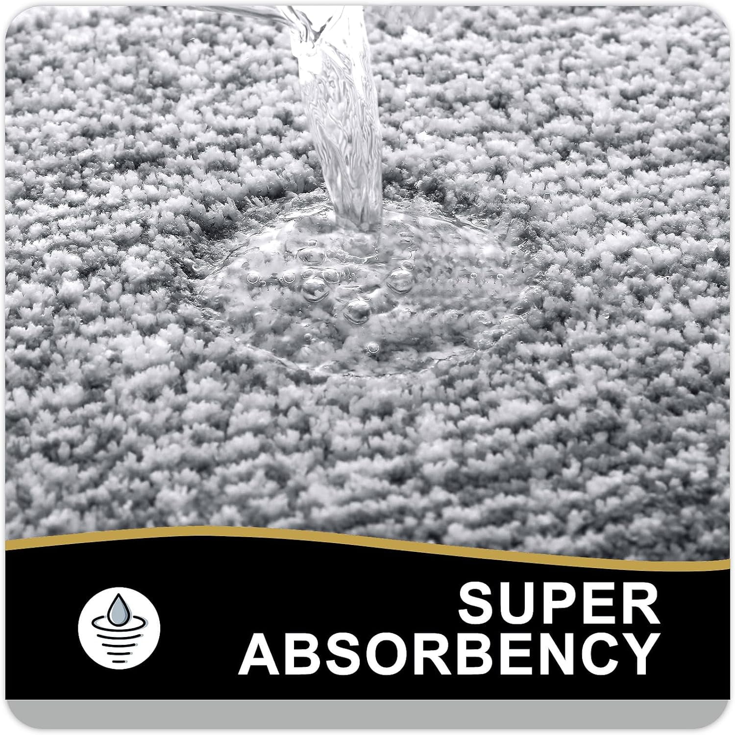 Ht Viik Bathroom Rugs 24x16, Extra Soft and Absorbent Microfiber Bath Mat, Non-Slip, Machine Washable, Quick Dry Shaggy Bath Carpet, Suitable for Bathroom Floor, Tub, Shower (Small, Dark Grey)