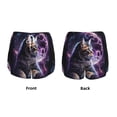 thumbnail image 3 of Pofeuu Purple Moon Cat Print Women's Athletic Shorts Running Workout Shorts Tummy Control Quick Dry Gym Shorts with Pockets Double layer sports shorts-X-Large, 3 of 7