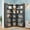63.1" Black, variant on ModFurne Corner Bookshelf Bookcase Modern Industrial L-Shaped 6 Tiers with Baffle 63.1 Inch Tall Black
