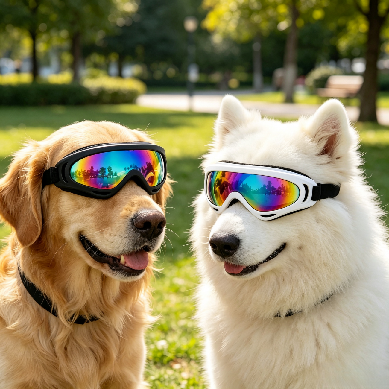 2 Pack Pet Protection Dog Sunglasses Pet Goggles Windproof Eye Wear Adjustable Dog Goggles