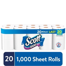 Scott 1100 Unscented Bath Tissue, 1-ply (36 Rolls = 1100 Sheets Per ...