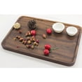 thumbnail image 4 of Bewildely Platos redondos de madera, pastel de frutas, té, café, postre, de comida, bandeja para servir Mostrada siete 34 cm * 23 cm * 2 cm Bewildely JJ25028-07, 4 of 6