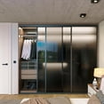 thumbnail image 2 of Doors55 Door55 3 Panel Glass Sliding Closet Door, Aluminum Frame, Silent Glide Technology, Closet Doors Sliding, Closet Doors for Bedrooms, Double Door Sliding Closet Doors, 2 of 4