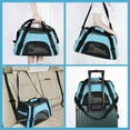 thumbnail image 6 of Pet Cat Dog Carrier Bag, Soft-Sided Pet Travel Carrier for Cats, Dogs Puppy Comfort Portable Foldable Pet Bag, Blue, 6 of 7