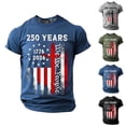 thumbnail image 6 of 250 Anniversary Usa Shirt Mens Shirts Short Sleeve 1776-2026 250th Birthday T-Shirt Crew Neck Lightweight America Pullover Basic Tee, 6 of 6