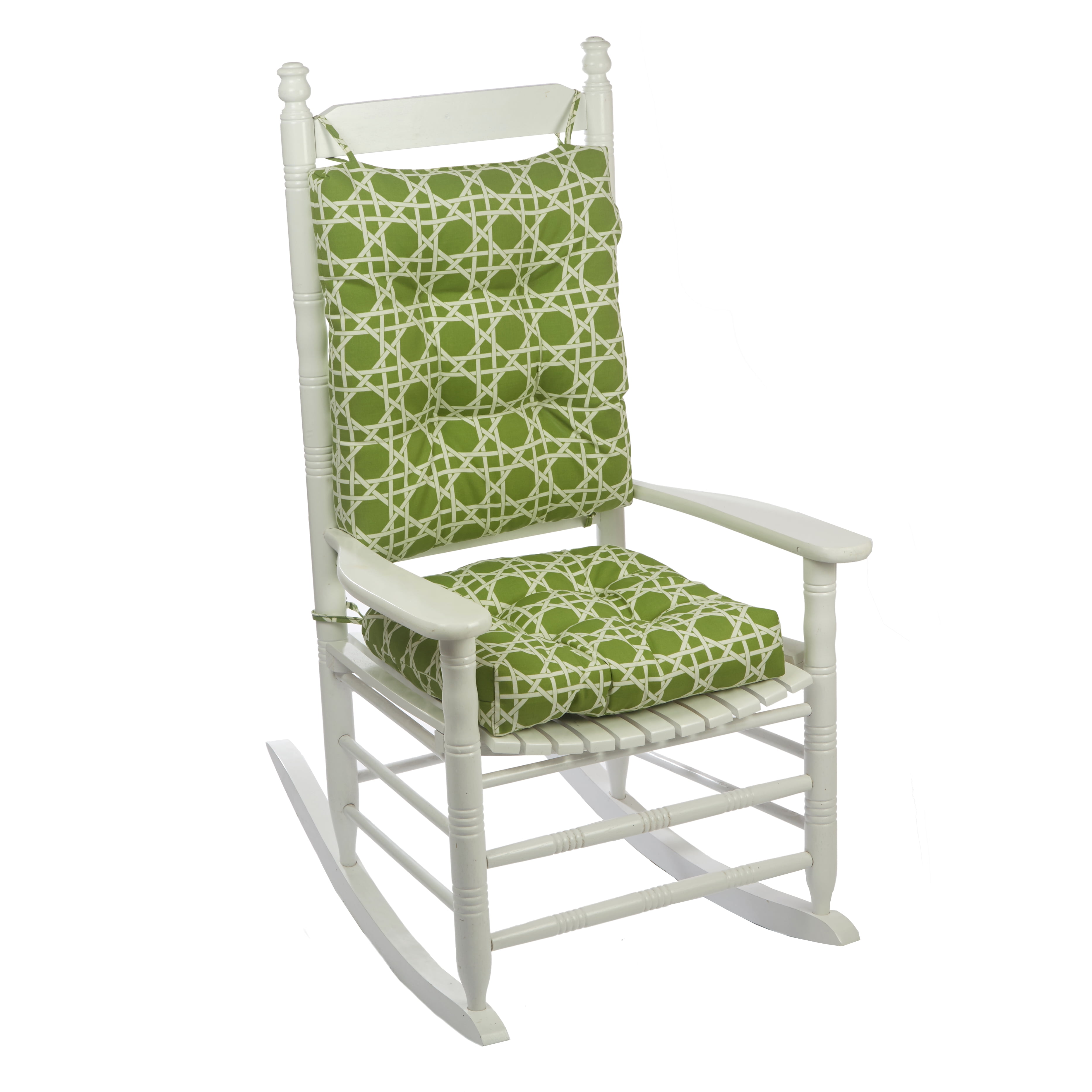 Kane Palm Rocking Chair Cushion Set, Cushions For Outdoor Wooden Rocking Chairs