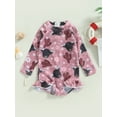 thumbnail image 2 of Bagilaanoe 18M-6T Baby Girl One Piece Swimsuits Kids Zipper Rush Guard Swimshirts Quick Dry Long Sleeve Swim Shirt Toddler Swimwear Bathing Suit Ruffled Beachwear, 2 of 9