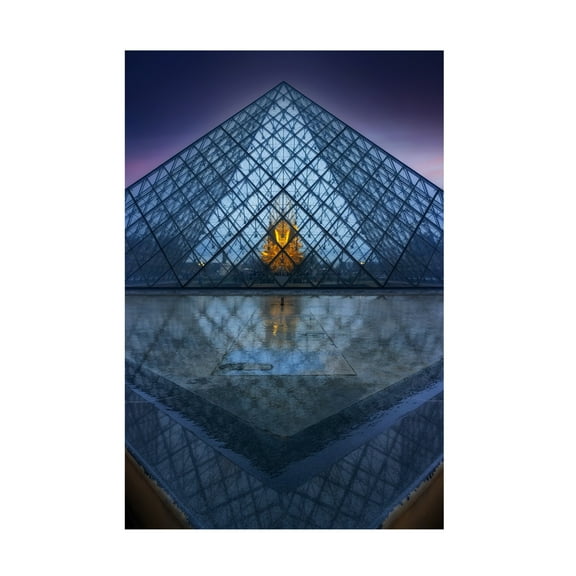 Canvas Wall Art - Jorge Lopez Noval 'The Piramid' Wall Art for Living Room, Bedroom, or Office Décor by Trademark Fine Art - 12 x 19 Inches