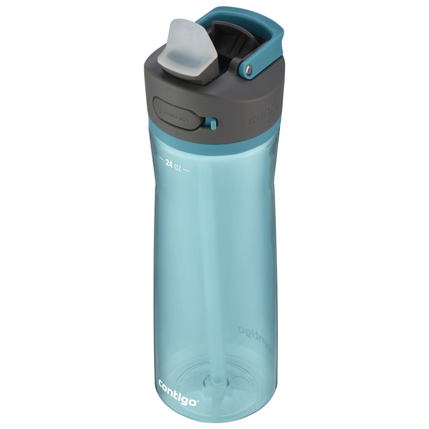 Contigo 2143068 Plastic Water Bottle, Autospout Lid, Teal, 24 oz. - Quantity 1