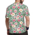 thumbnail image 2 of Rocae Rose Flowers for Men's Mesh Quick-Dry Short Sleeve Workout T-Shirt,Mens Crew Neck Tee Lightweight Soft Classic T Shirts XX-Large, 2 of 9