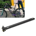 thumbnail image 4 of Tija de sillín de bicicleta de carretera de aleación de aluminio con ranuras antideslizantes y escalas transparentes, corte CNC, para bicicletas de montaña, negro, 31,6 mm de diámetro, 4 of 8