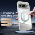 thumbnail image 2 of ELEHOLD Magnetic Clear Case For Google Pixel 10 Pro XL, Shockproof Anti-Scratch 360° Ring Holder Stand PC+TPU Protection Case Cover For Google Pixel 10 Pro XL ,White, 2 of 11