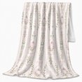 thumbnail image 2 of Pink Pumpkin Bow Stripe Sofa Calm Cottagecore, Cozy Friendship Quote Scene, Warm Flannel Blanket for Living Room and Reading Nook, Art Lovers Thanksgiving Gift, Artistic Home Decor, 2 of 7