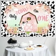 thumbnail image 2 of Cow 1st Birthday Decorations for Girls Holy Cow I’m One Backdrop  for Cow Farm Animal Barnyard First Birthday Party Supplies, 2 of 6