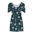 thumbnail image 5 of Leesechin Womens Plus Size Dresses Ladies Casual Loose Summer Floral Printed Tank Dress Beach Sundress off Shoulder Dresses, 5 of 5