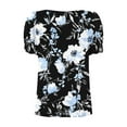 thumbnail image 4 of Weiqiqre Women's Clothing Puff Short Sleeve V Neck T Shirts Dressy Casual Spring Blouses for Women, 4 of 5