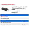 thumbnail image 2 of Ignition Coil - Compatible with 1981 - 1990 Toyota Land Cruiser 4.2L 6-Cylinder 1982 1983 1984 1985 1986 1987 1988 1989, 2 of 2