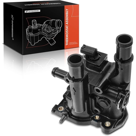 A-Premium Engine Coolant Thermostat Housing Assembly with Gasket Compatible with Chevrolet Cruze 2011-2016 Cruze Limited 2016 Sonic 2012-2018 Trax 1.8L