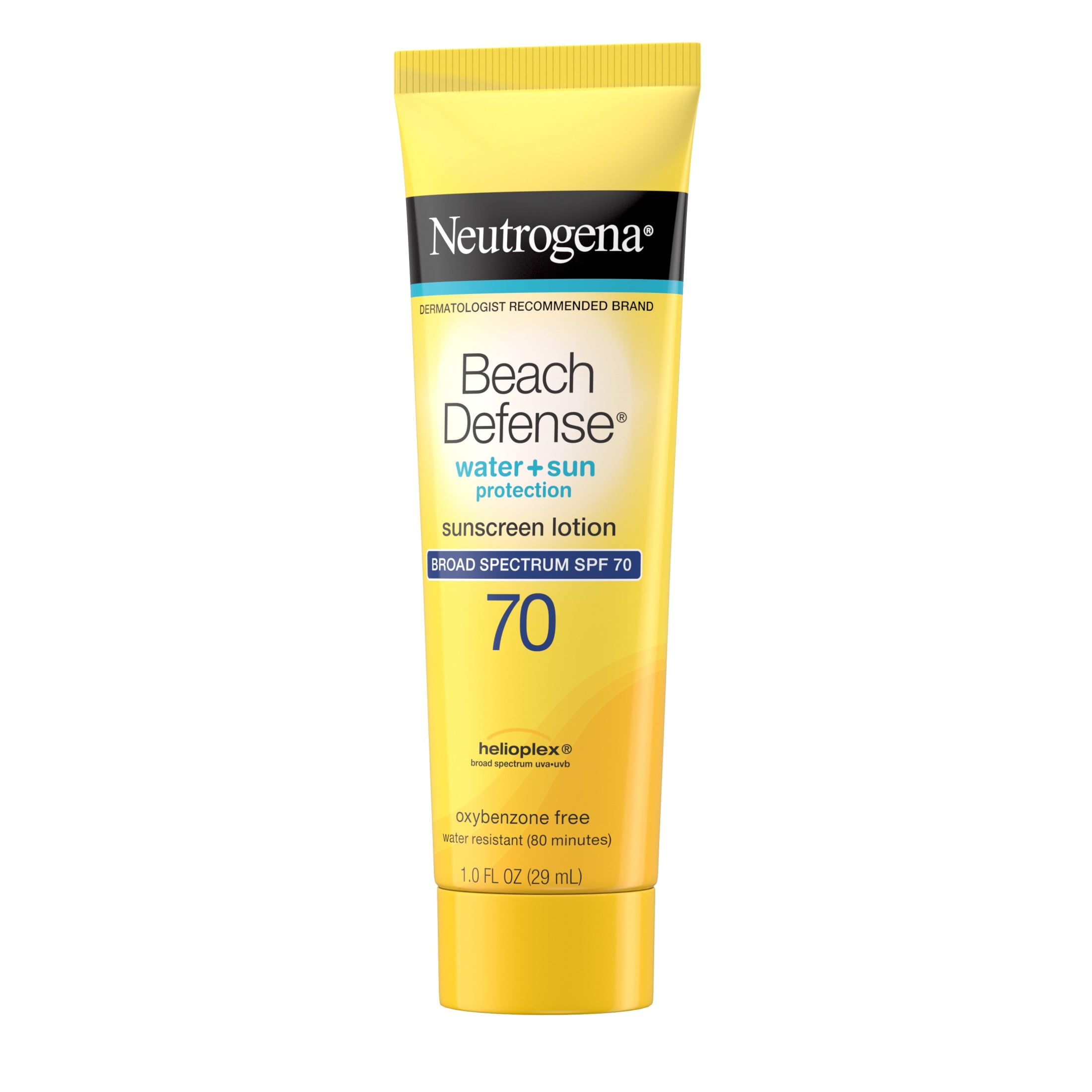 Neutrogena Beach Defense Body Sunblock SPF 70 Waterproof Sunscreen 1 oz Trial Size Walmart