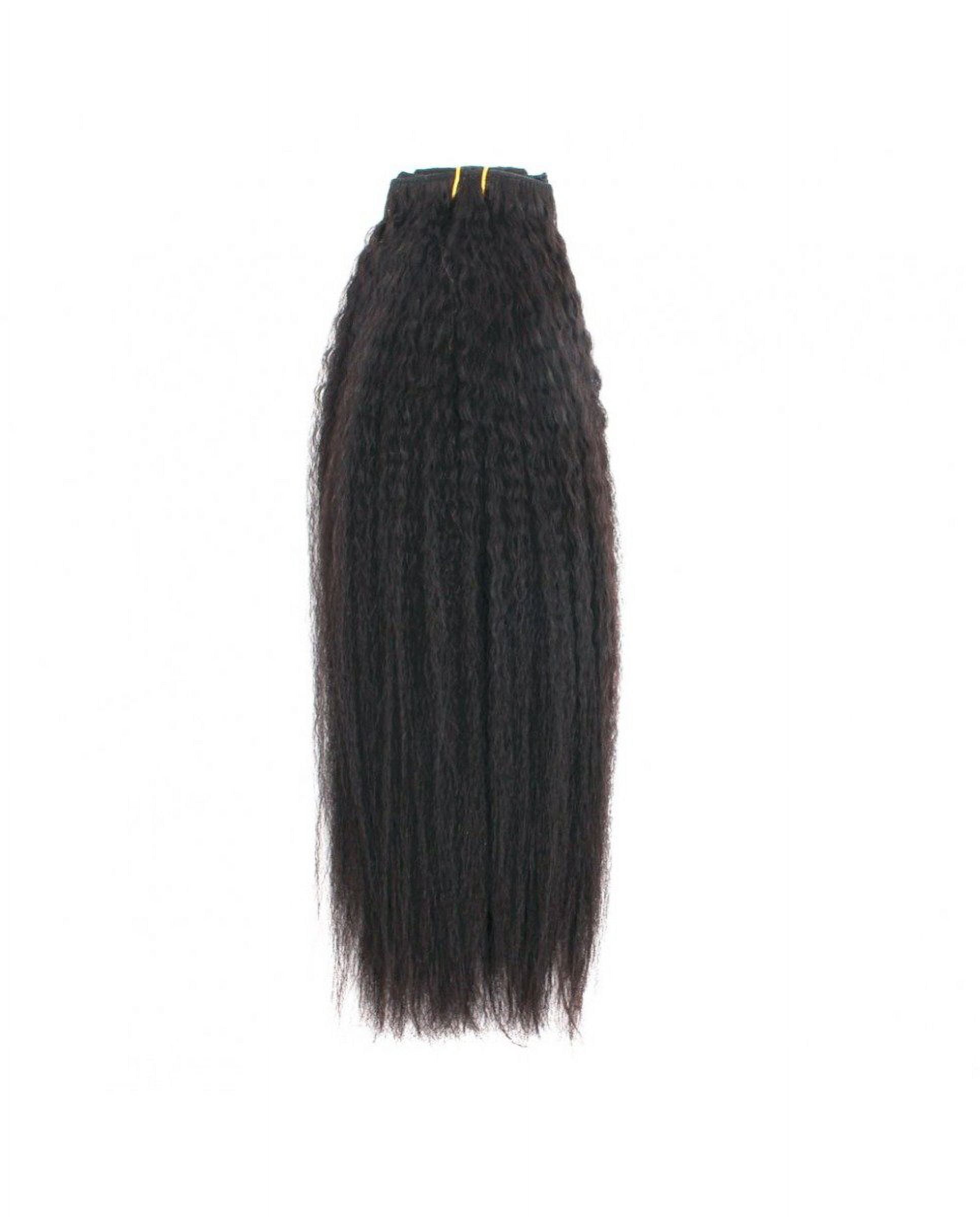 Afro Kinky Straight Clip ins 18 Inches Natural Black Full Head Naural Black 1B# 120g/set 100% Remy Human Hair