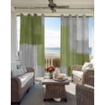 thumbnail image 6 of Sage Green Abstract Blackout Curtains for Bedroom Living Room Darkening Curtains 63 Inches Long Grey Geometric Oil Painting Vintage Window Curtain 2 Panels Set Window Treatment Grommet Drapes 42"x63", 6 of 9