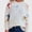 White, variant on Teylalorva Womens Sweater Crew Neck Embellished Long Sleeve Casual Knit Pullover With Stylish Details Pink Size M