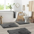 thumbnail image 5 of Porch & Den  Lorena Shaggy/ Non-slip Rubber Backed Bath Rug Set Royal Blue 2 Piece Set 2-Piece, 5 of 5