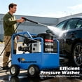 thumbnail image 3 of Digswift  Hot Water Pressure Washer 4.0 GPM 4060 PSI, Diesel Heated Commercial Heavy Duty Pressure Washer 212°F with 13.5 HP B&S Engine, AR Plunger Pump, 304 Stainless Tank, Industrial Cleaner, 3 of 9