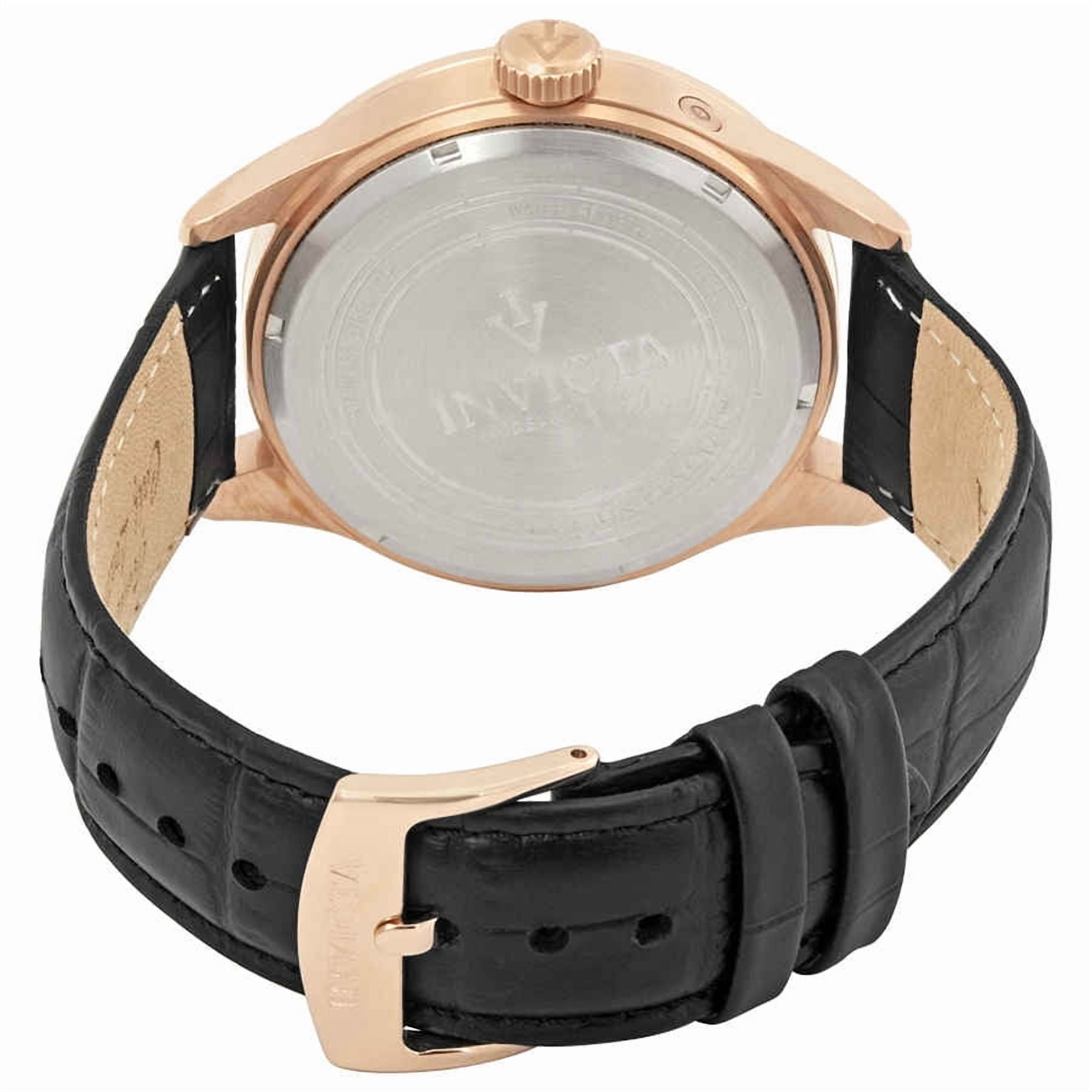 Invicta Men's 11742 Vintage Master Calendar Black Dial Black Leather Watch