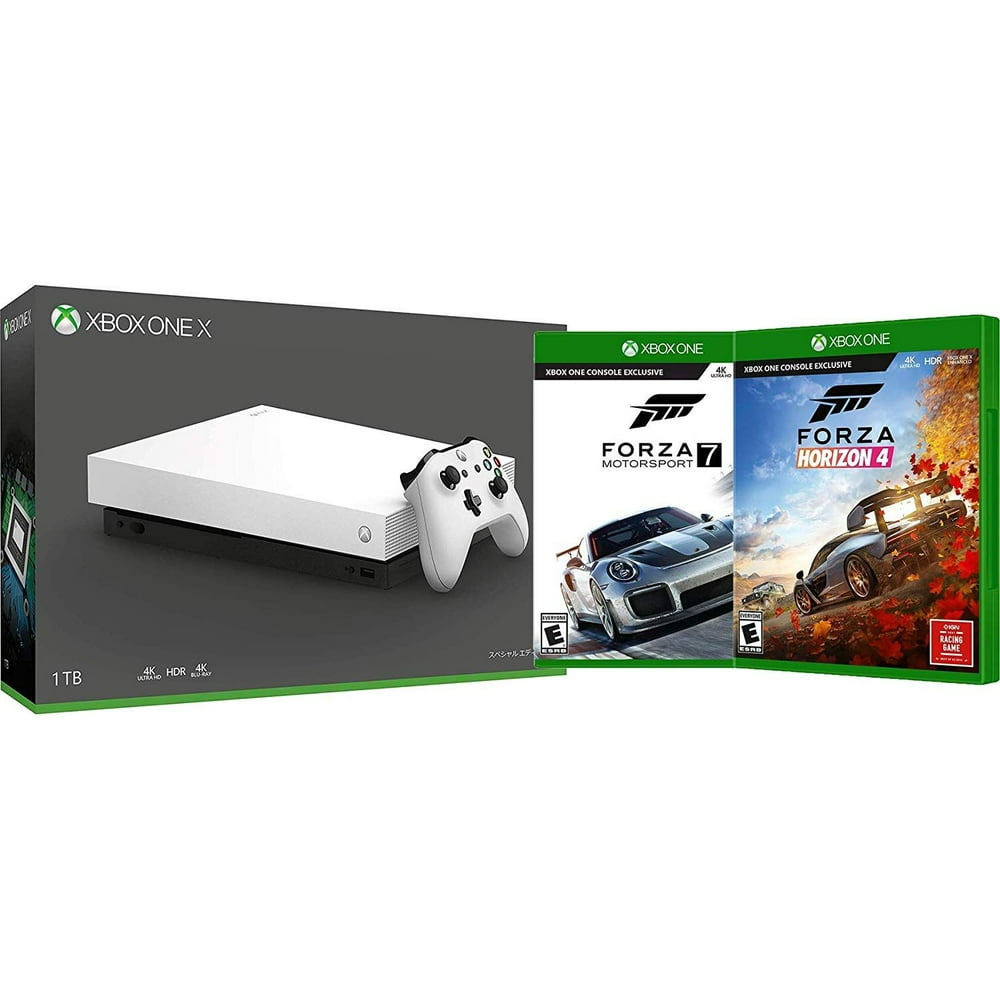Microsoft Xbox One X White Special Edition Racing Bundle Xbox One X