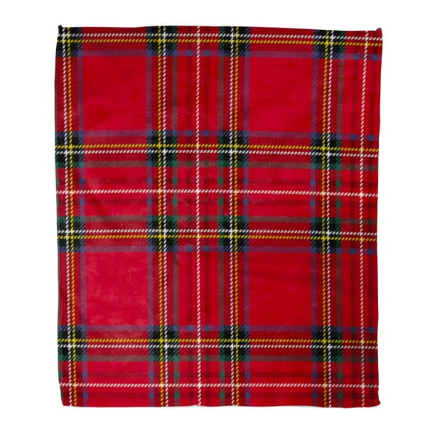 KDAGR Throw Blanket 58x80 Inches Green Classic Tartan Plaid Pattern