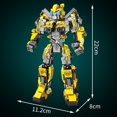 thumbnail image 2 of 2in 1 Mecha Robot Car Building Blocks Toys, Moving Joints, Pushing Moving Wheels,  Children Bricks Toy Boy Gift, 2 of 2
