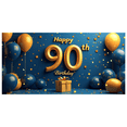 thumbnail image 3 of LUUFILx Elegant 90th Birthday Banner Party Decoration Backdrop Happy Birthday Background Golden Anniversary Celebration Photography Props Decors Supplies, 3 of 8