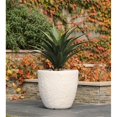 thumbnail image 1 of Luxen Home 14.7in. Dia. White Floral Design MgO Planter, 1 of 1