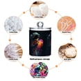 thumbnail image 6 of Yayeee 4 Pack Qtip Holder Bathroom Cotton Swab Canister with Lid Clear Dispenser Set, Black Astronaut, 6 of 6