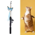 thumbnail image 3 of Colorido divertido gato palo caña de pescar varita juguetes dentición Yuyangstore Varita de gato gracioso, 3 of 7