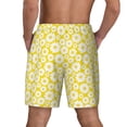 thumbnail image 4 of Goofa Daisies Flowers Printed Men's Swim Trunks Board Shorts Quick Dry Mens Swimming Trunks with Compression Liner,Breathable Fit Hawaii Beach Shorts-, 4 of 9