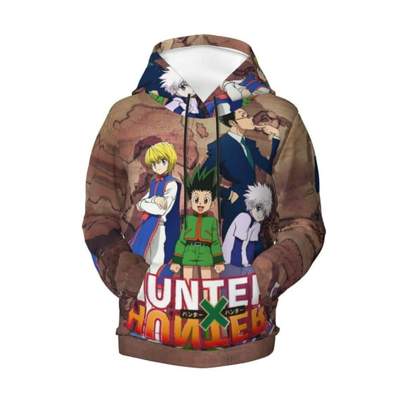 Boys Girls Hunter X Hunte Pullover Hoodies 3D Print Novelty Colorful Kids Hoodie Sweatshirts with Pocket