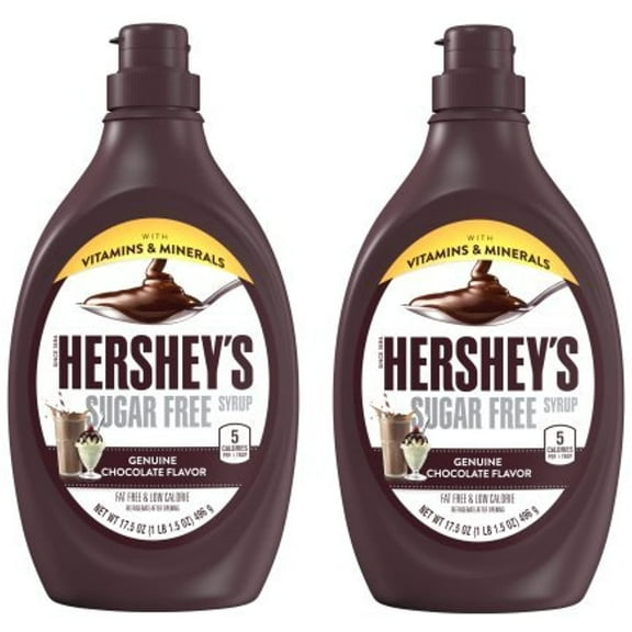 Hershey's, Sugar Free Milk Chocolate Syrup, 17.5 Oz (Pack of 2)