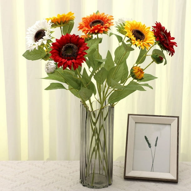 Riguas 1 Branch Artificial Sunflower Freshkeeping Vivid Decorative
